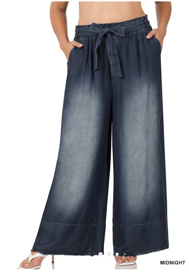 Paperbag Wide Leg Pants